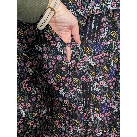 Caffe Marrakesh Black Floral Button Front Sleeveless Tank Top - Size 3X - Picture 8 of 8